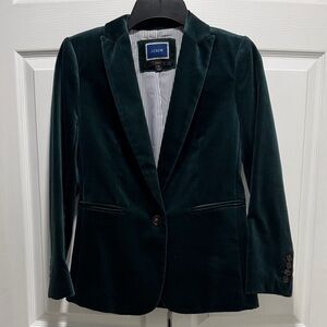J. Crew Forest Green Velvet Blazer